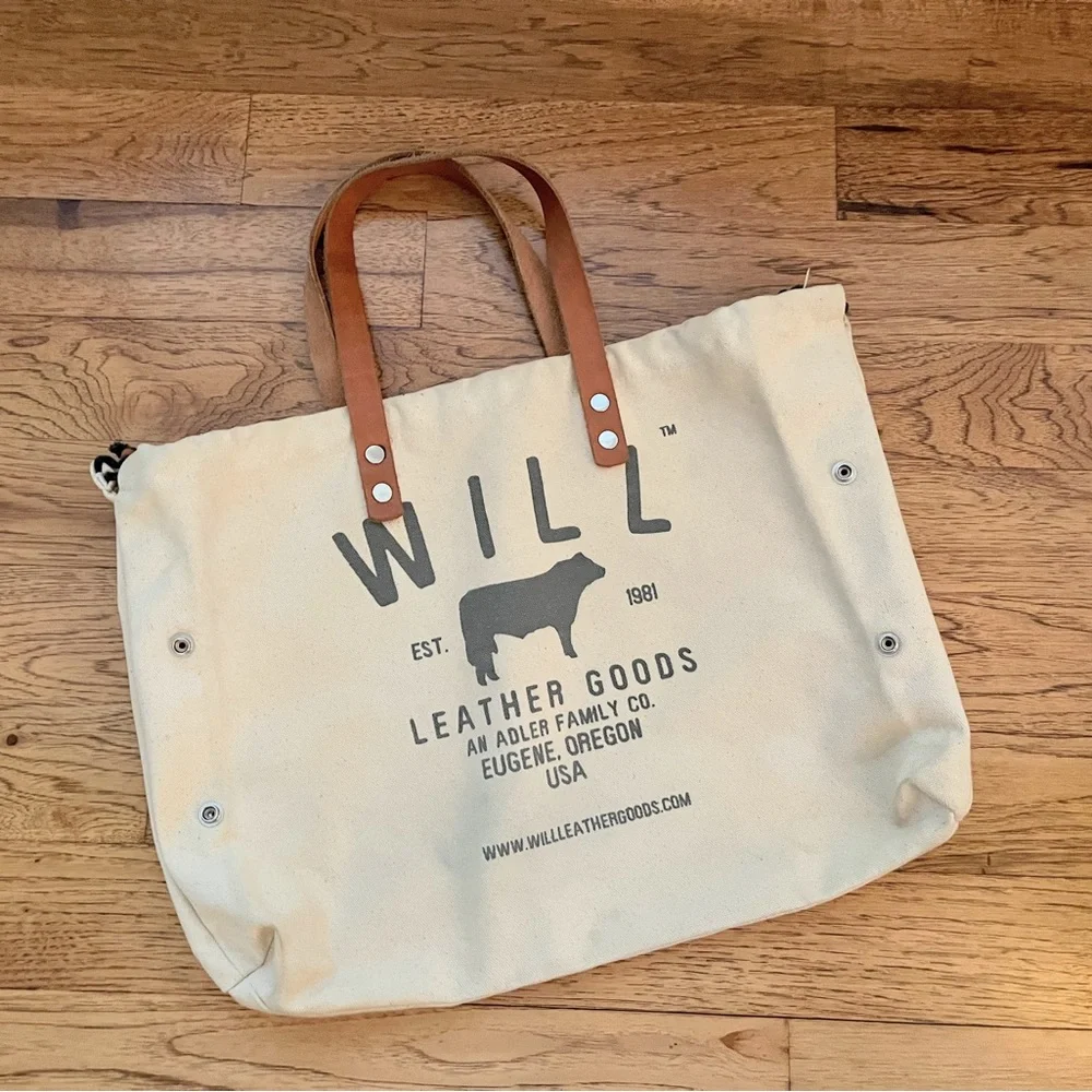 Will Leather Goods canvas drawstring tote - Picture 2 of 3